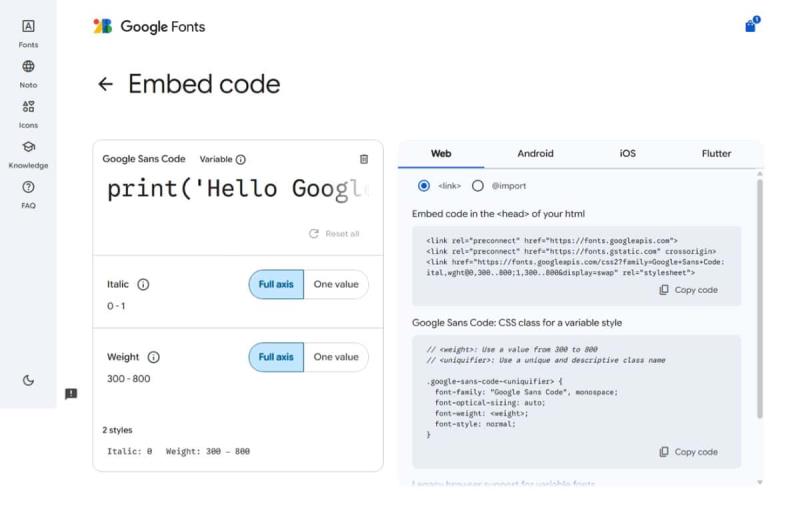 Google Sans Code 字型免費下載：程式設計師必備的全新編程字體