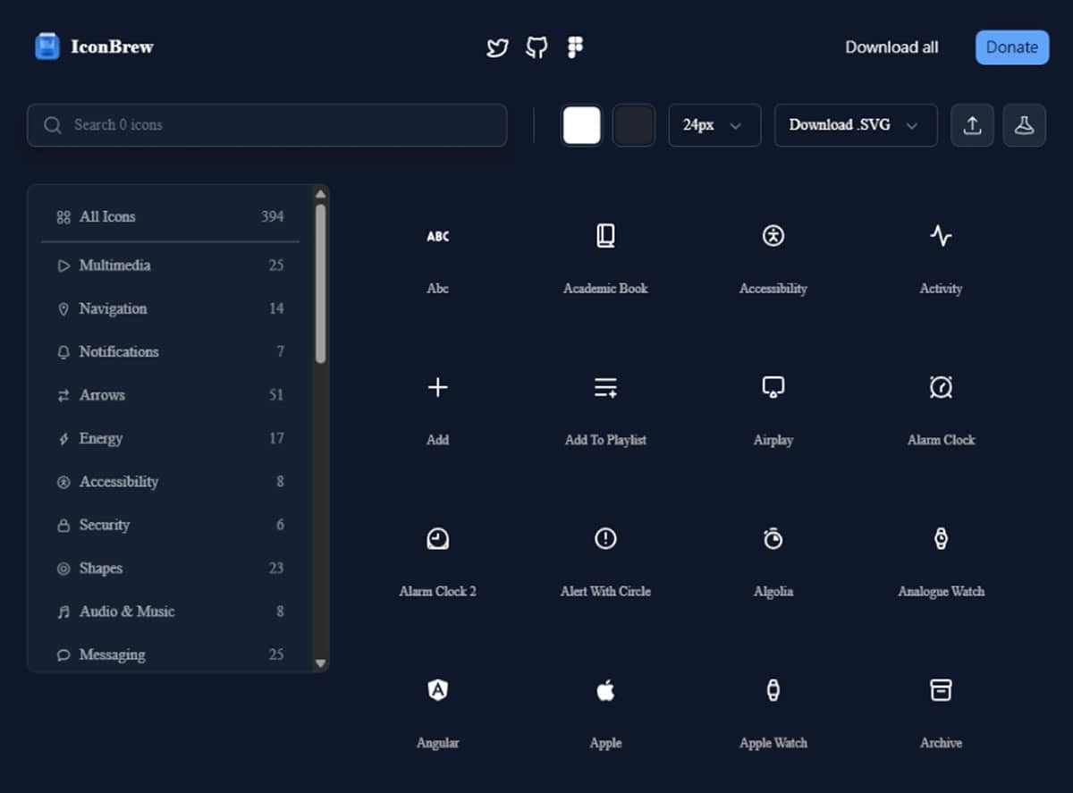 IconBrew：免費且開源的 SVG 圖示庫，平滑圓角設計讓你的專案更有質感