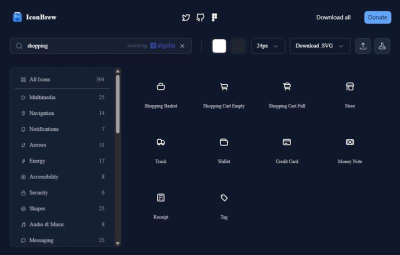 IconBrew：免費且開源的 SVG 圖示庫，平滑圓角設計讓你的專案更有質感