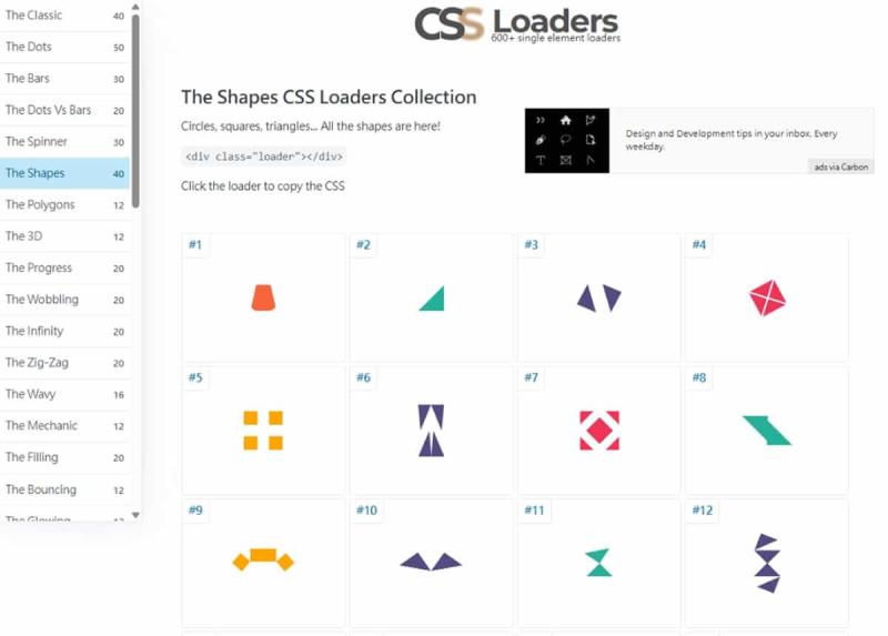 CSS Loaders 免費載入動畫庫：豐富多樣用 CSS 打造的動畫效果，複製就能用
