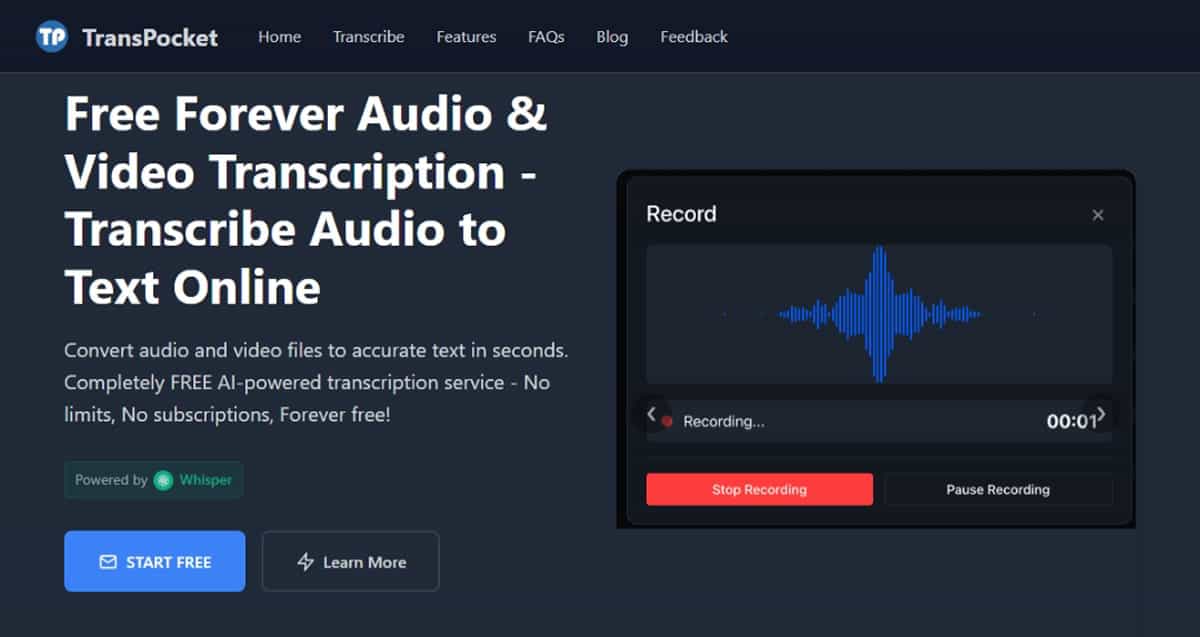 TransPocket 免費語音轉文字工具，會議記錄、YouTube 字幕一次搞定