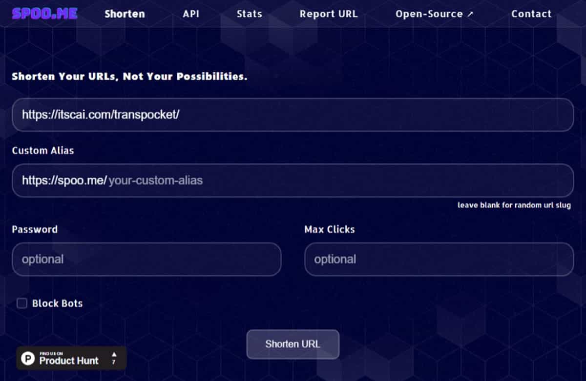 免費縮網址服務 Spoo.me：具有免費、開源、統計、API整合及自訂別名等功能