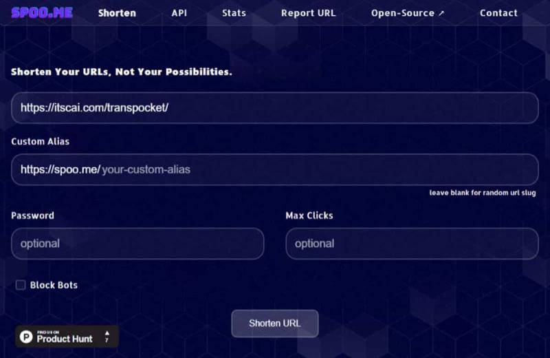免費縮網址服務 Spoo.me：具有免費、開源、統計、API整合及自訂別名等功能