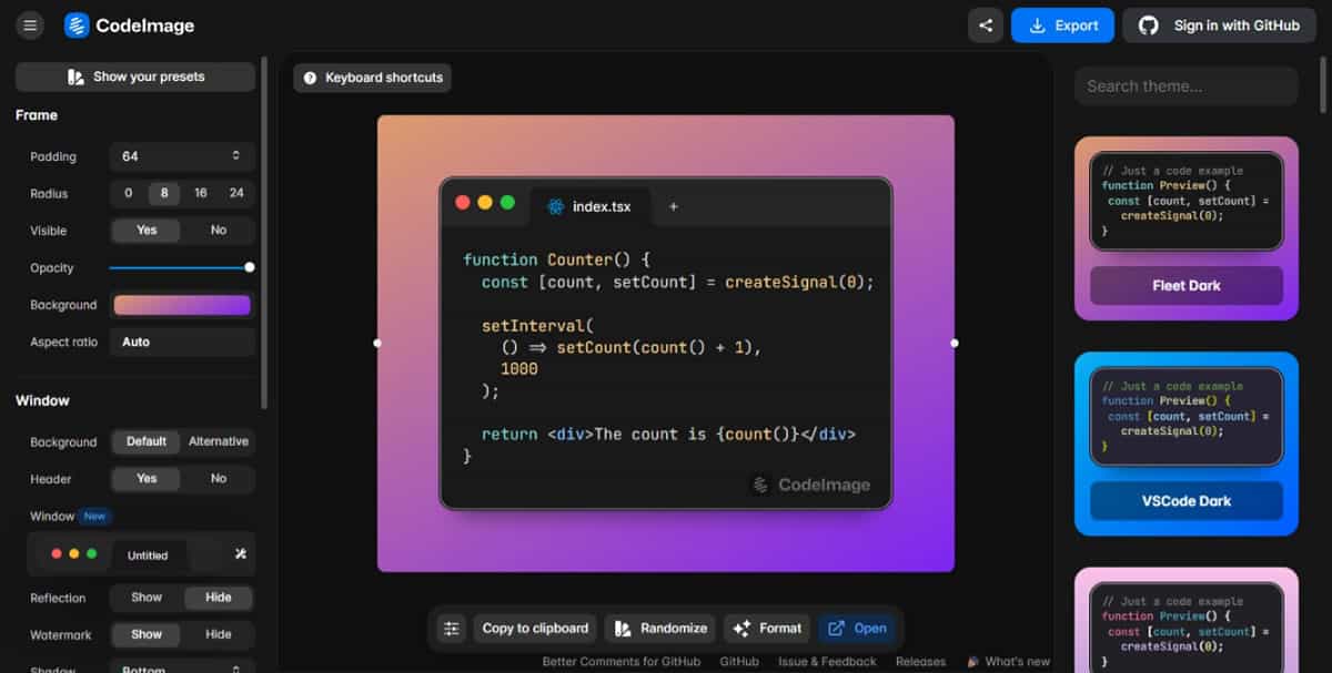 告別醜陋的程式碼截圖！CodeImage 讓你的 Code 更吸睛