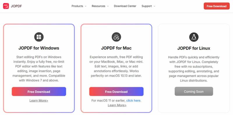 JOPDF 全方位 PDF 編輯器，跟「只能看不能改」說掰掰