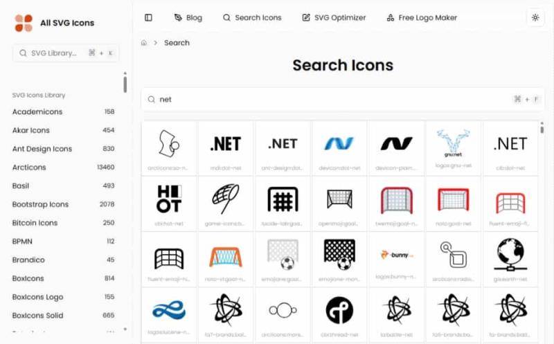 All SVG Icons：一站整合 25 萬＋免費圖示資源，設計師必收藏的圖示搜尋工具