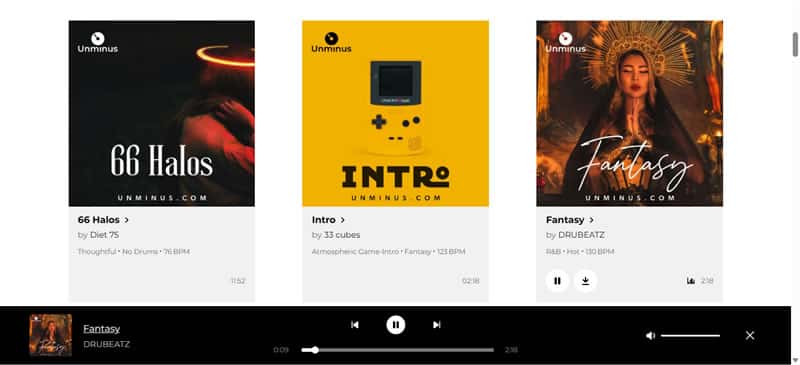 Unminus 免費音樂素材庫：無版權疑慮、零廣告干擾，個人與商業用途皆可