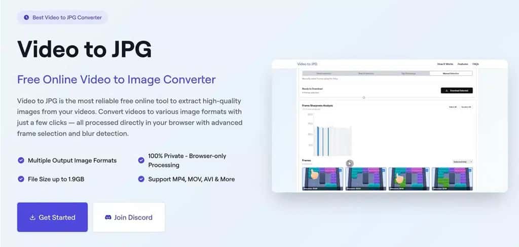 VideoToJPG：免費線上影片轉圖片工具，無需上傳保護隱私