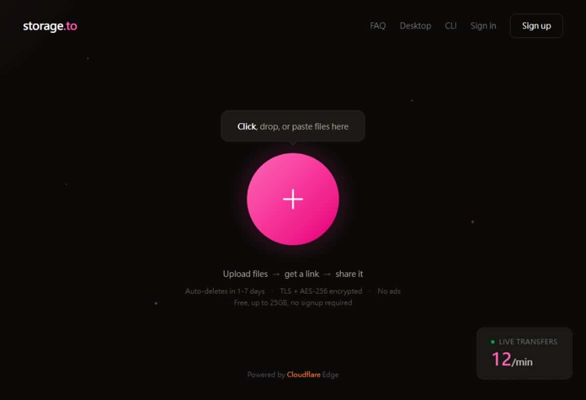 免費免註冊傳 25GB！storage.to 支援自動刪除、密碼保護，傳檔超安心