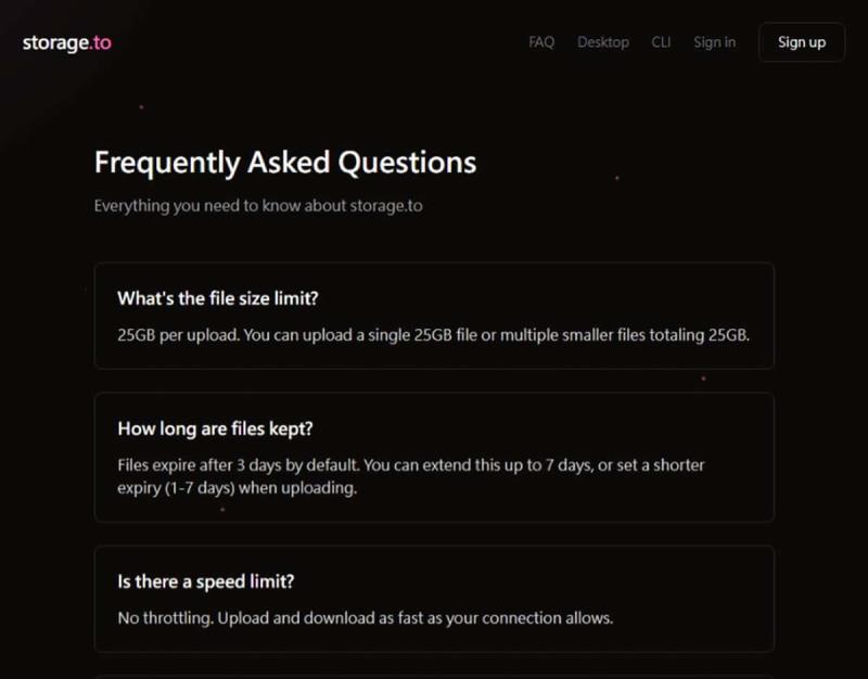 免費免註冊傳 25GB！storage.to 支援自動刪除、密碼保護，傳檔超安心