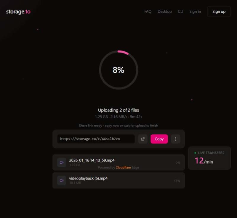 免費免註冊傳 25GB！storage.to 支援自動刪除、密碼保護，傳檔超安心