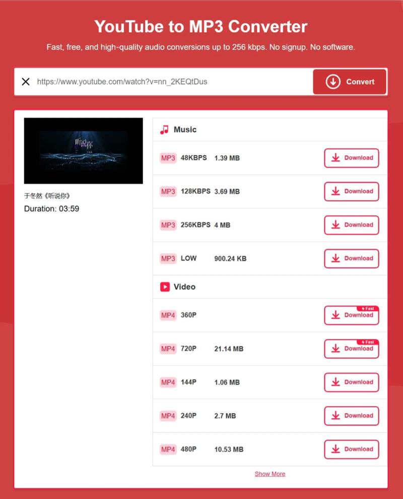 FastYTM：免裝軟體、免辦帳號，把 YouTube 影片變成 MP3 離線收聽