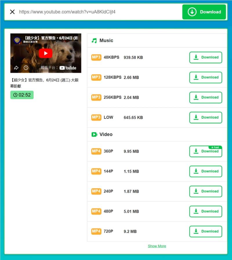 VidsSave.com 貼上連結就能存影片、轉 MP3，支援 YouTube、FB、TikTok 等多平台