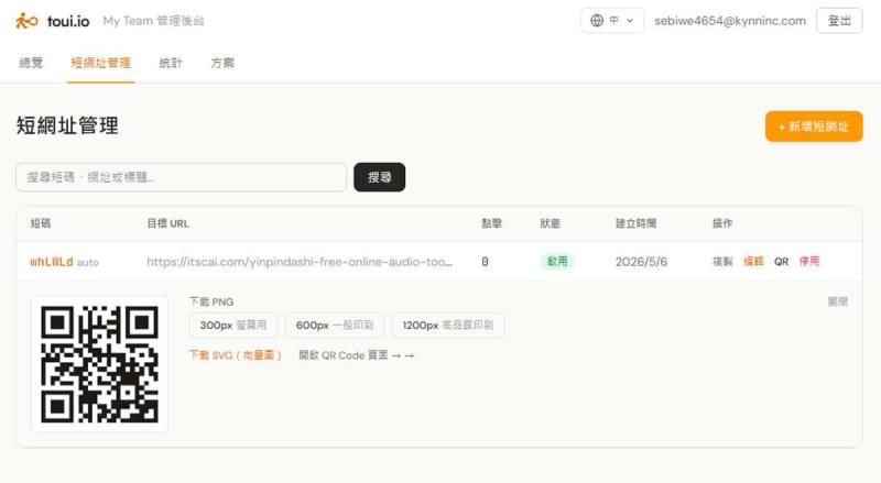 縮網址不只是短！toui.io 免費追蹤每次點擊，短連結永久不失效