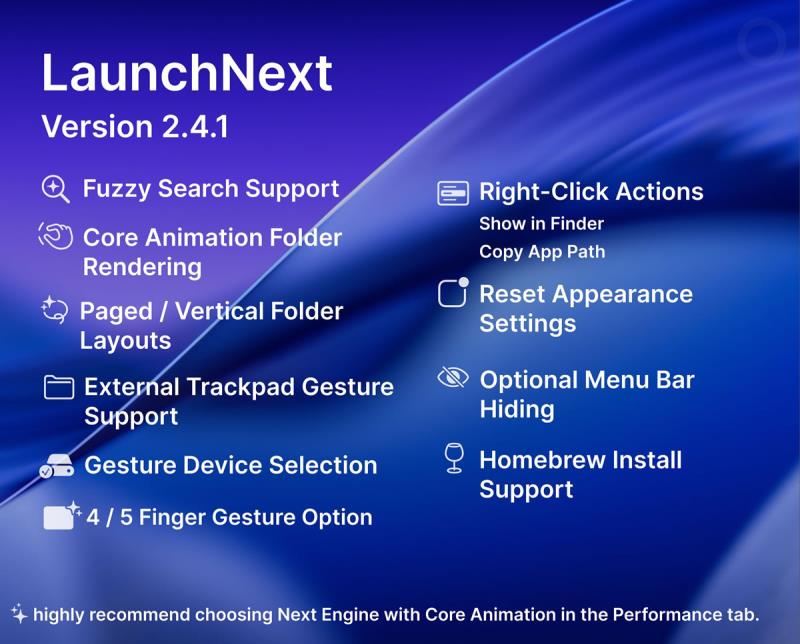 Apple 拿掉 Launchpad 怎麼辦？免費開源工具 LaunchNext 一鍵匯入舊版面，自訂 120FPS 動畫效果