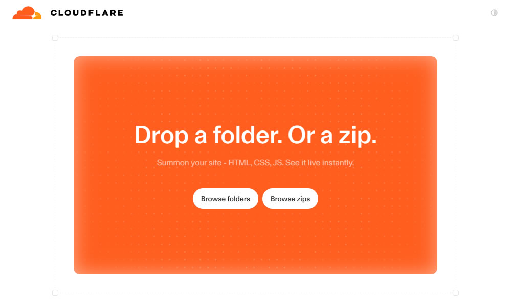 Cloudflare Drop 讓你上傳資料夾秒變靜態網站，完全免費還免註冊